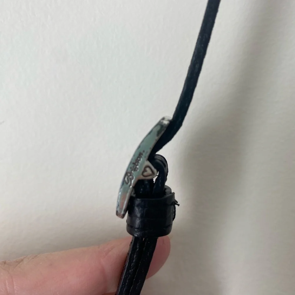 Brighton Shoulder Bag Basket Weave Crossbody Wallet Organizer Vintage Black - Picture 3 of 9